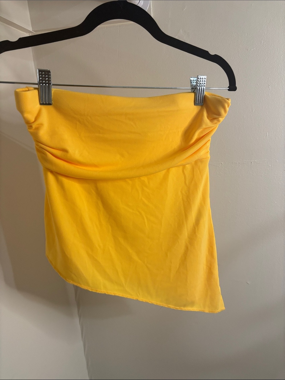 Urban Outfitters Bright Yellow Asymmetrical top